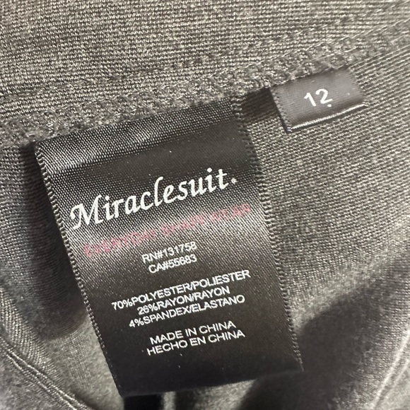 Miraclesuit Casual Gray Dress Pants Size 12 Shaping Ponte Knit - Picture 4 of 4